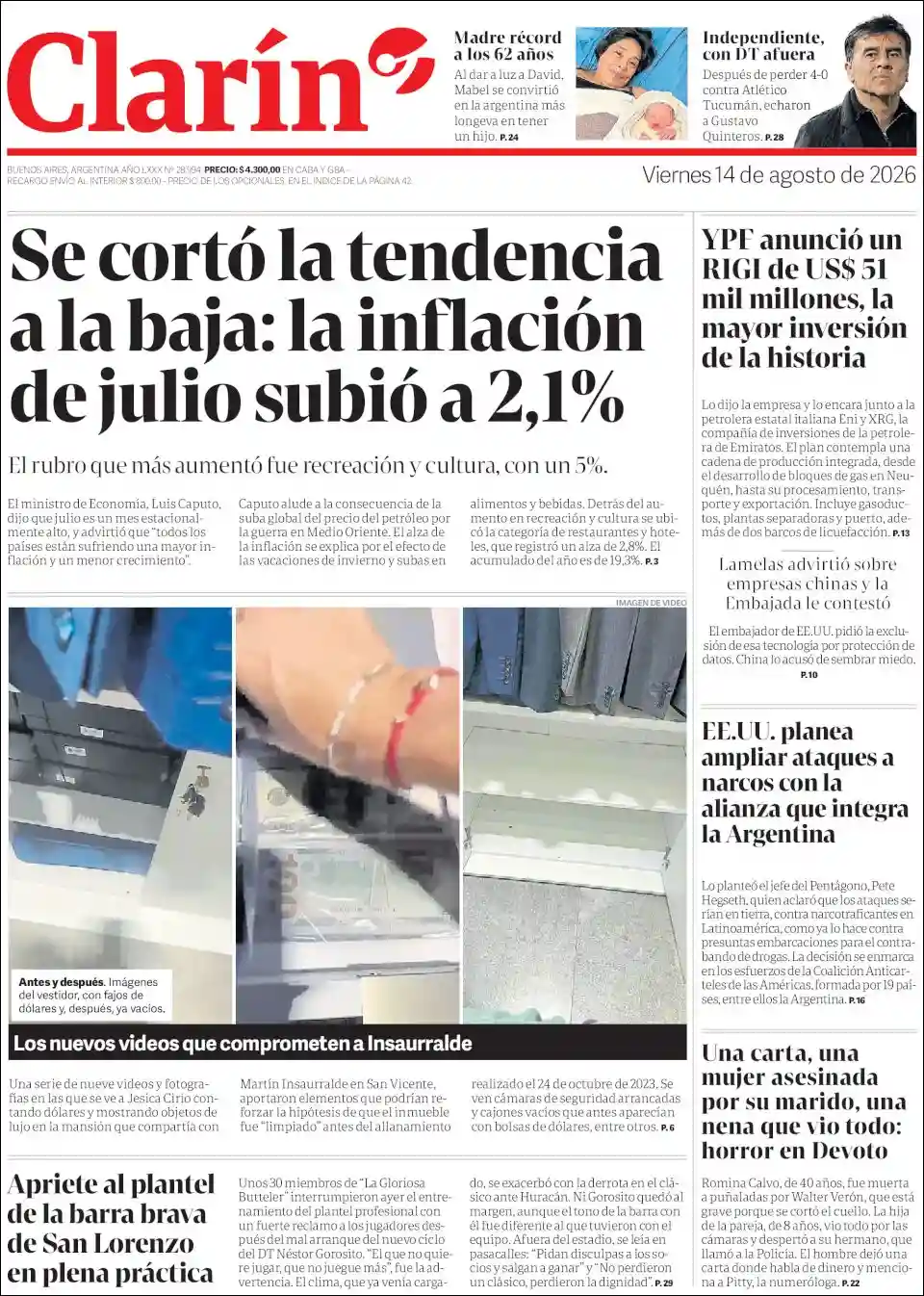 Estudios Max | RADIO 22 - Tapa del diario Clarin