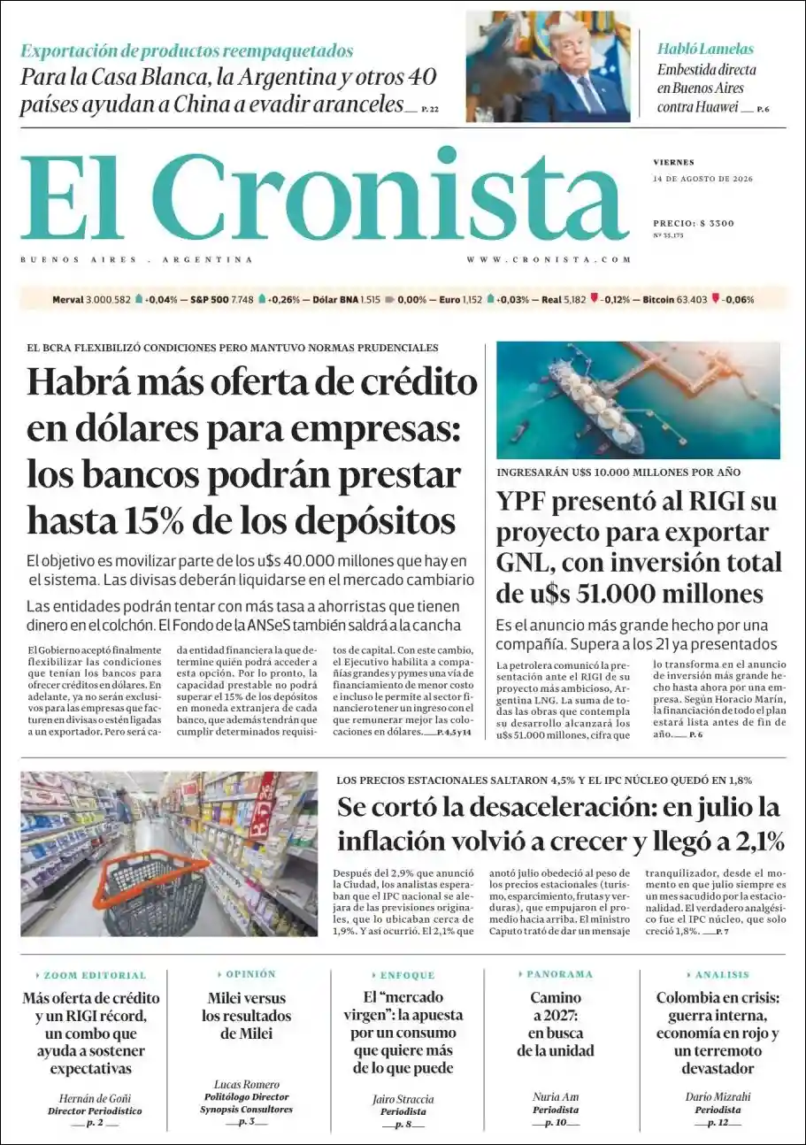 Estudios Max | RADIO 22 - Tapa del diario Cronista