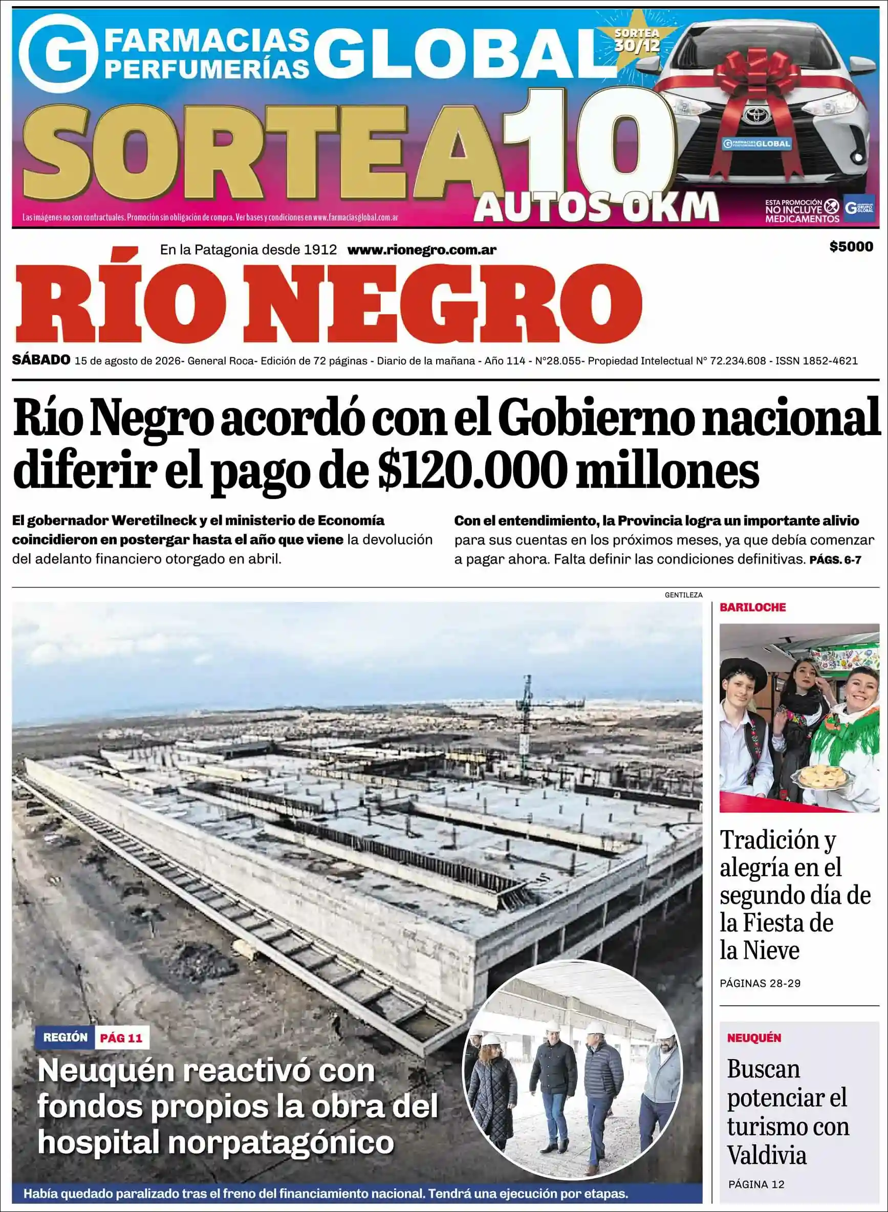 Estudios Max | RADIO 22 - Tapa del diario Rio Negro
