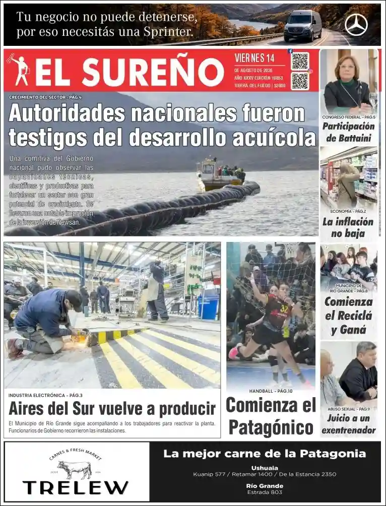 Estudios Max | RADIO 22 - Tapa del diario El Sureño