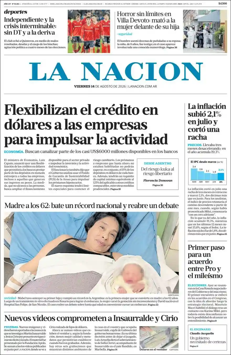 Estudios Max | RADIO 22 - Tapa del diario Nacion