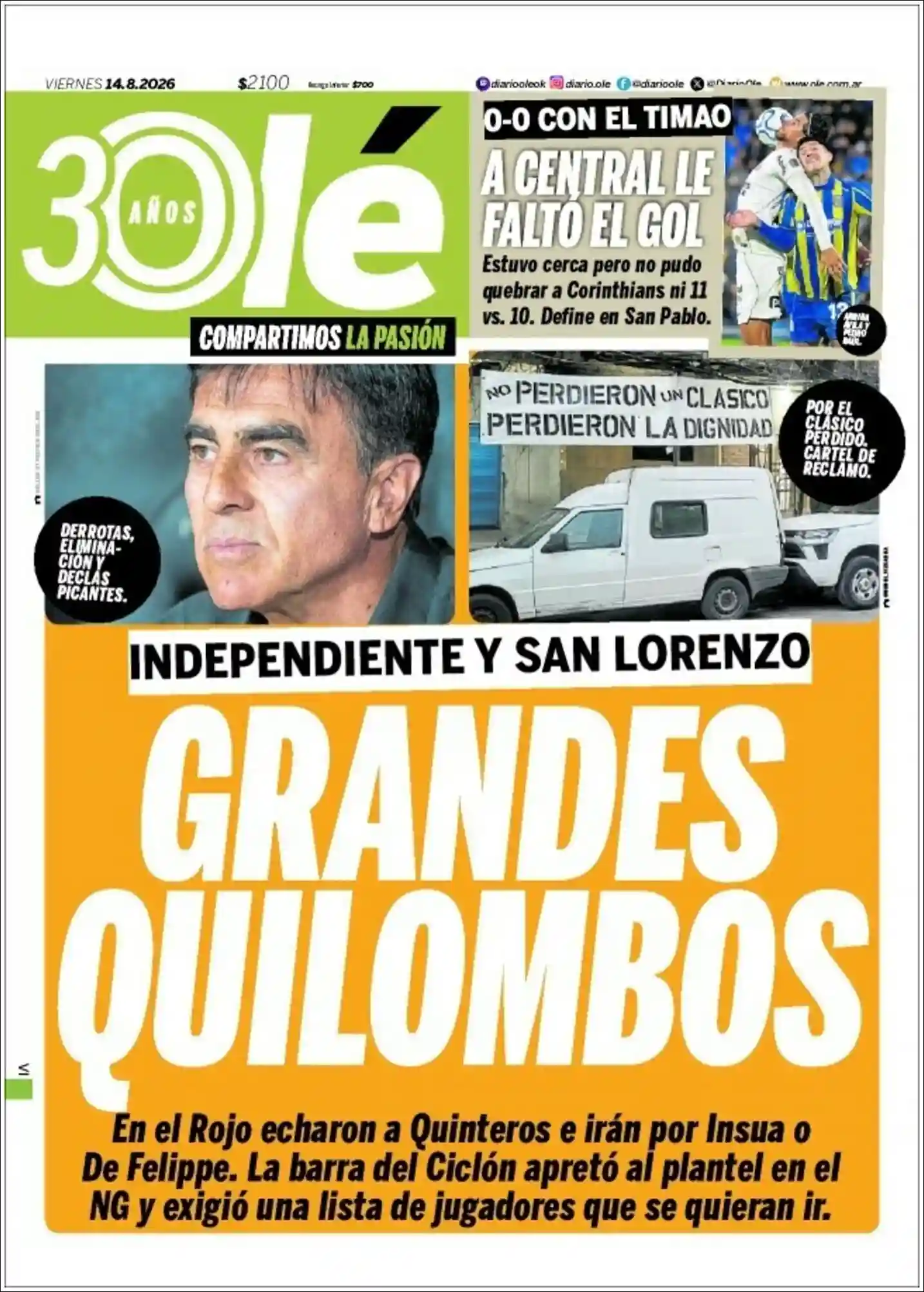 Estudios Max | RADIO 22 - Tapa del diario Ole